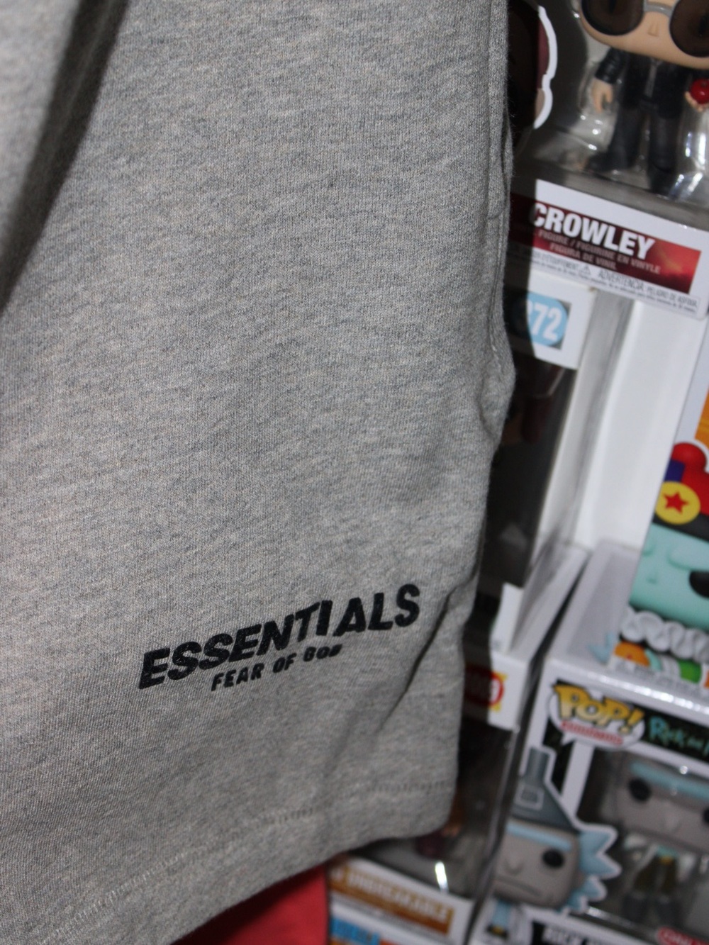 Essentials Grey Fleece Drawstring Shorts - Picture 2 of 4